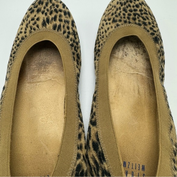 Stuart Weitzman Ballet Flats Leopard Cheetah Animal Print Size 7.5 - Picture 7 of 10